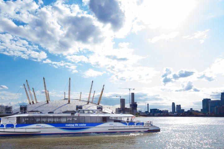 Thames Clipper and O2 arena