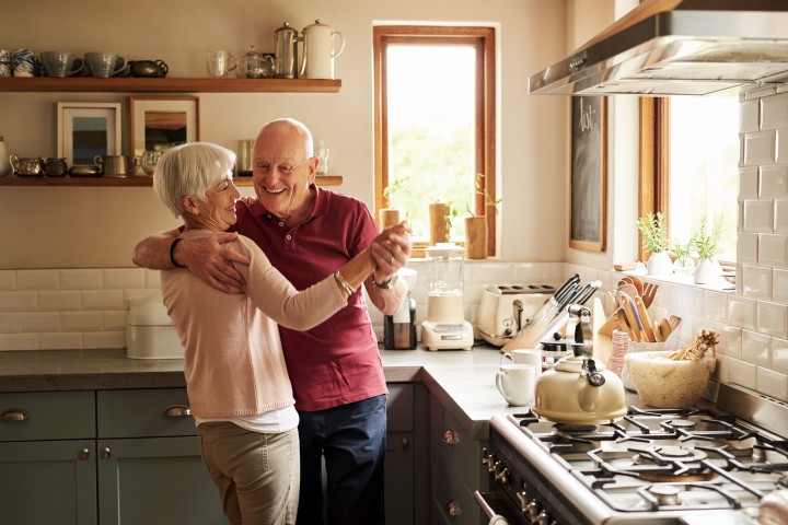 Mature couple in kitchen