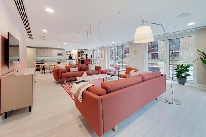 The elegant modern interior of a Lendlease apartment