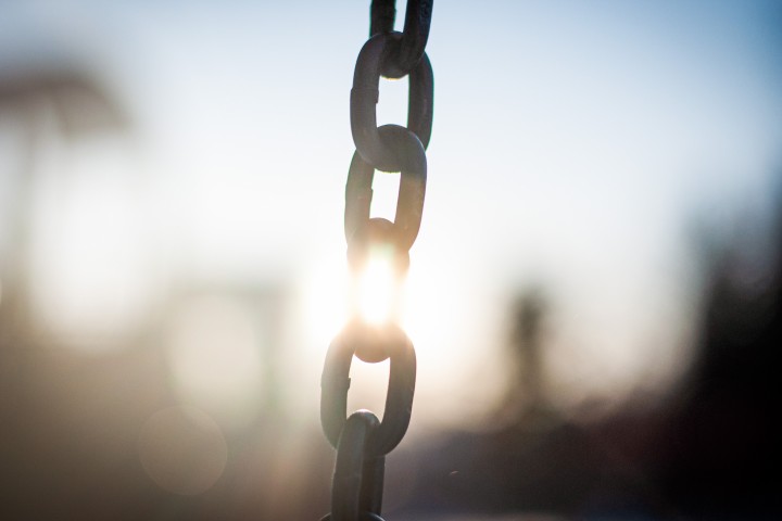 Chain in sunlight